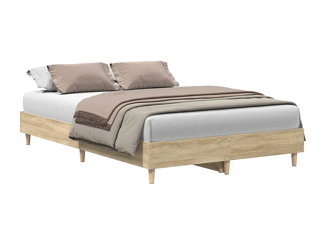 Cadre de lit sans matelas chêne  140x190 cm