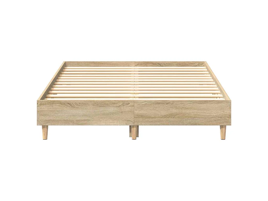 Cadre de lit sans matelas chêne 140 x 190 cm