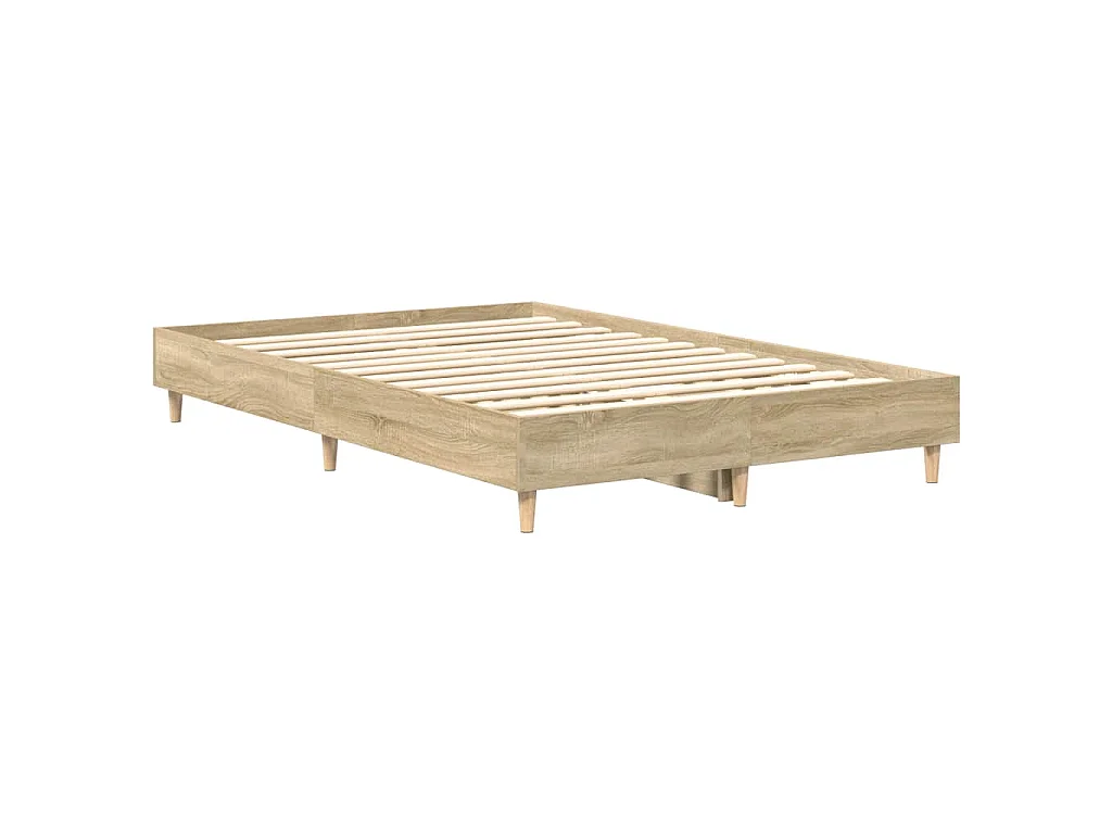 Cadre de lit sans matelas chêne 140 x 190 cm