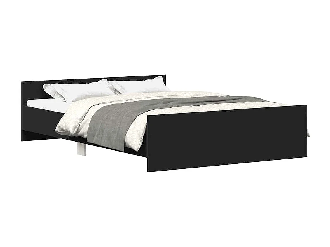 Cadre de lit sans matelas noir 120x200 cm