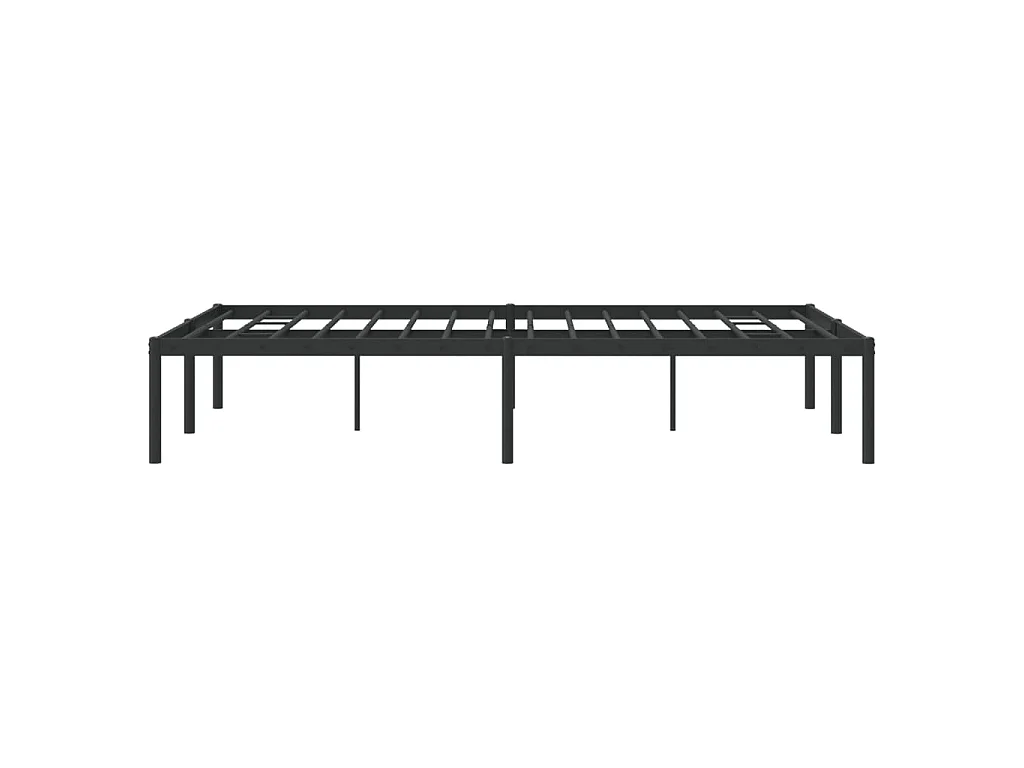 Cadre de lit en métal sans matelas noir 120 x 190 cm