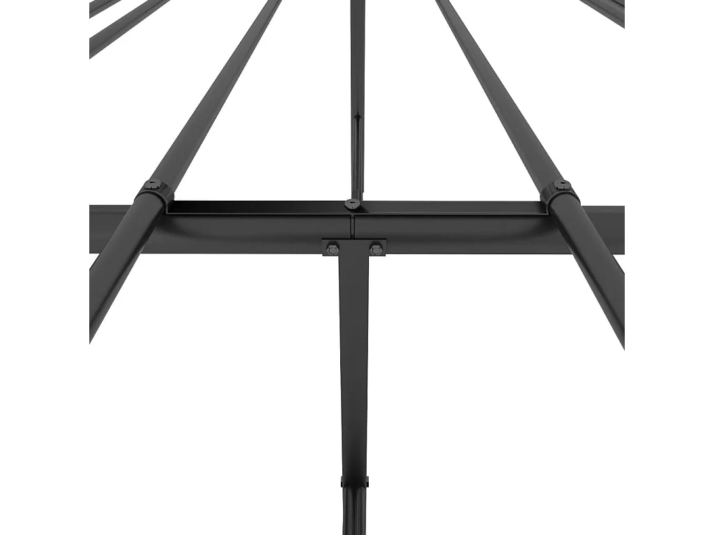 Cadre de lit en métal sans matelas noir 120 x 190 cm