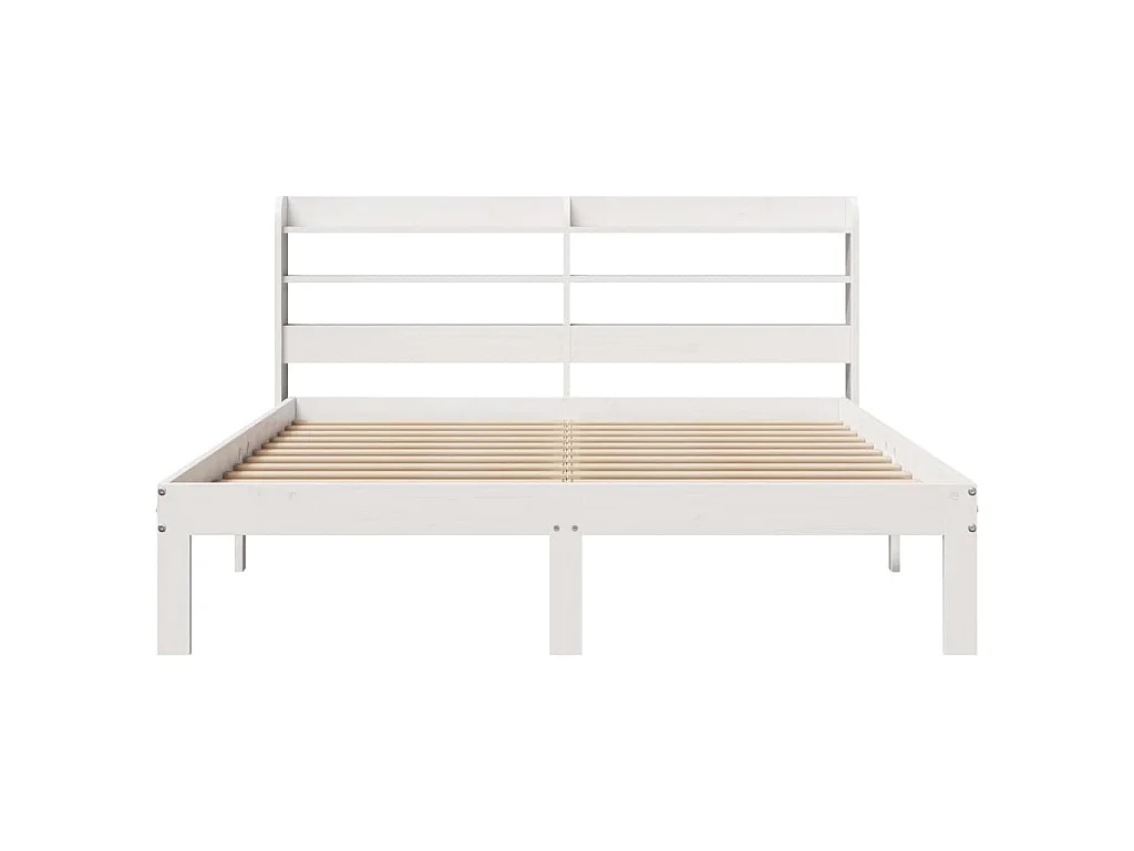Estructura de cama con cabecero sin colchón 140 × 190 cm