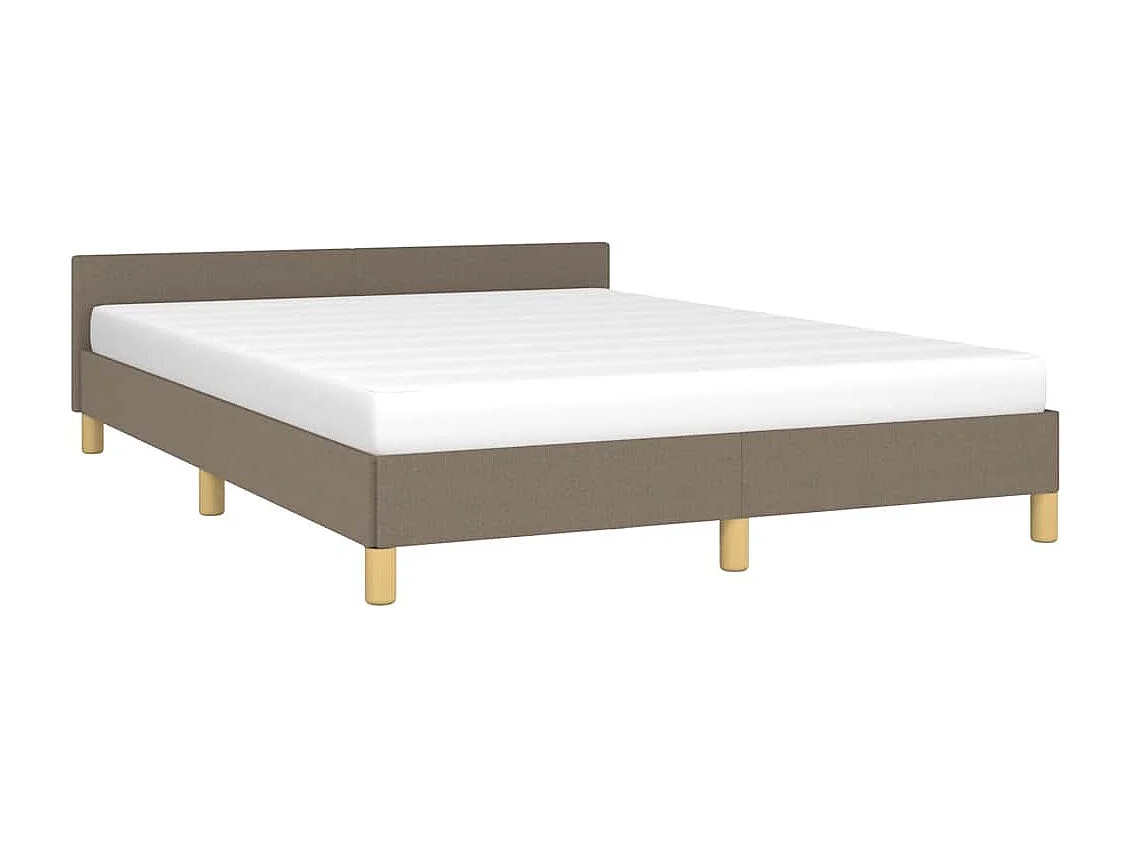 Cadre de lit sans matelas taupe 140x190 cm tissu