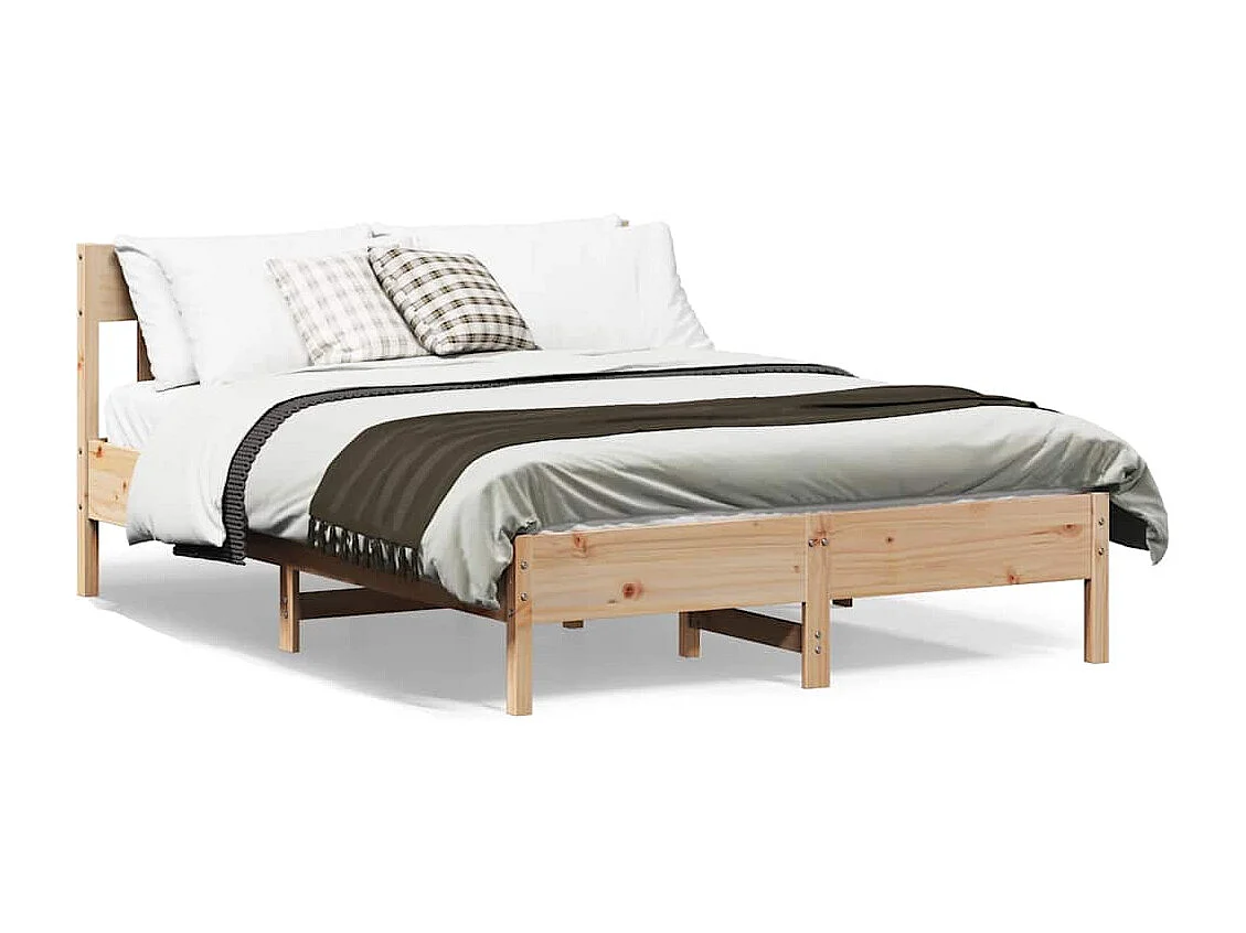 Cadre de lit sans matelas 120x200 cm bois de pin massif