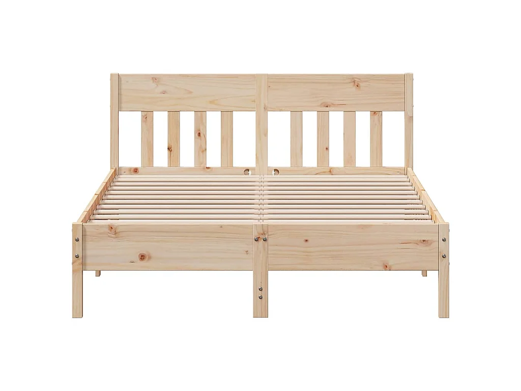 Cadre de lit sans matelas 120 x 200 cm en bois de pin massif