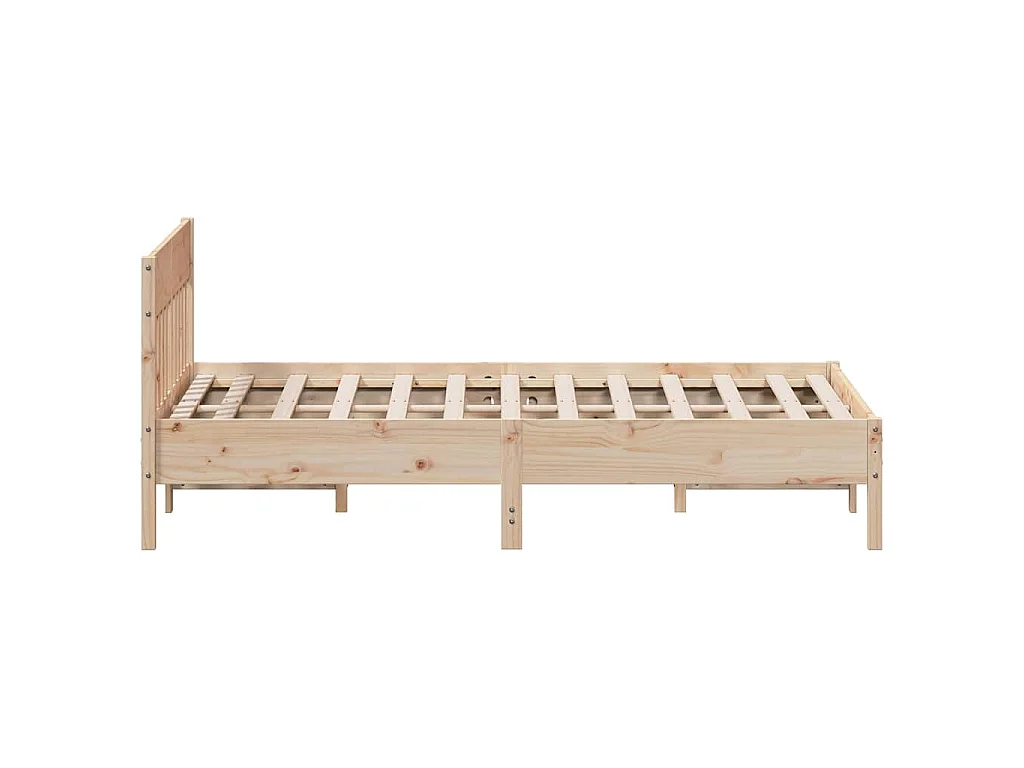 Cadre de lit sans matelas 120 x 200 cm en bois de pin massif