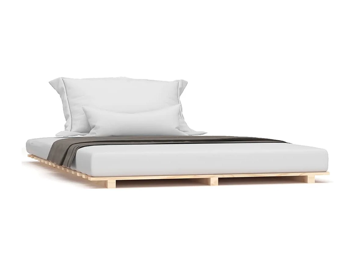 Cadre de lit sans matelas 135x190 cm bois de pin massif