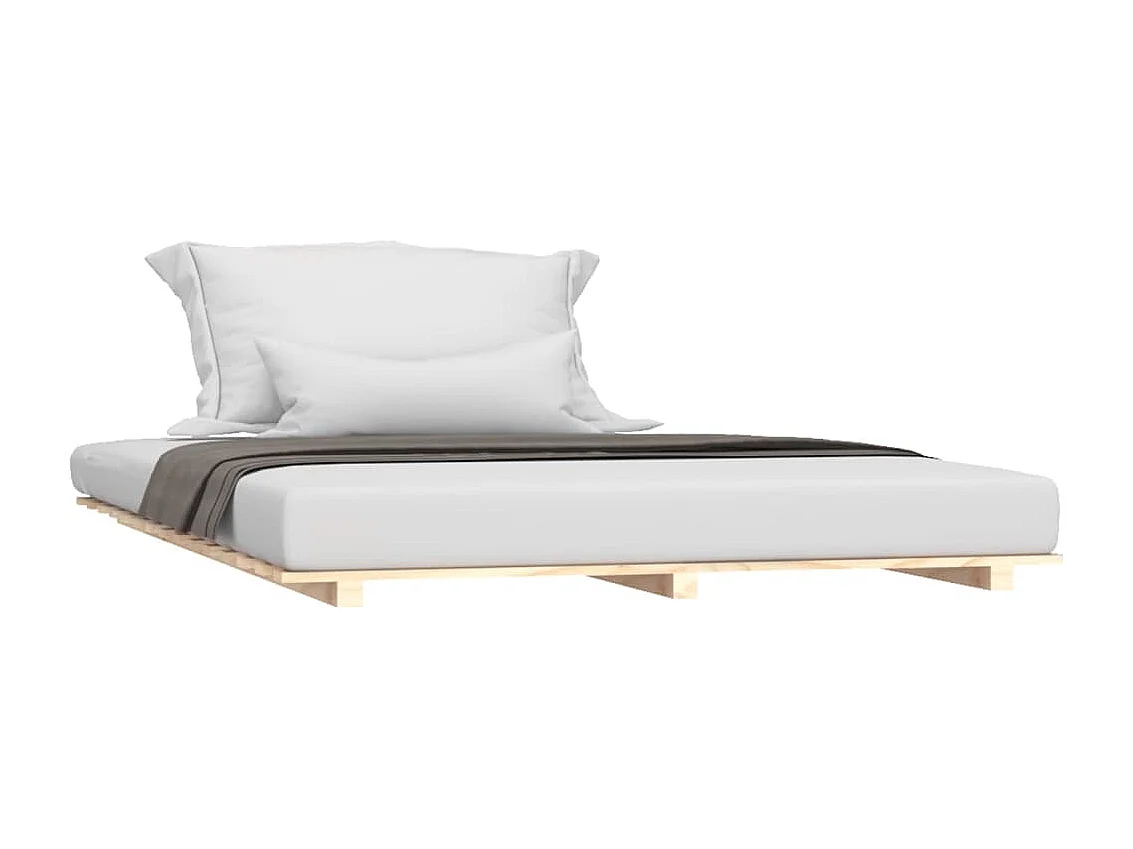 Cadre de lit sans matelas 135x190 cm bois de pin massif