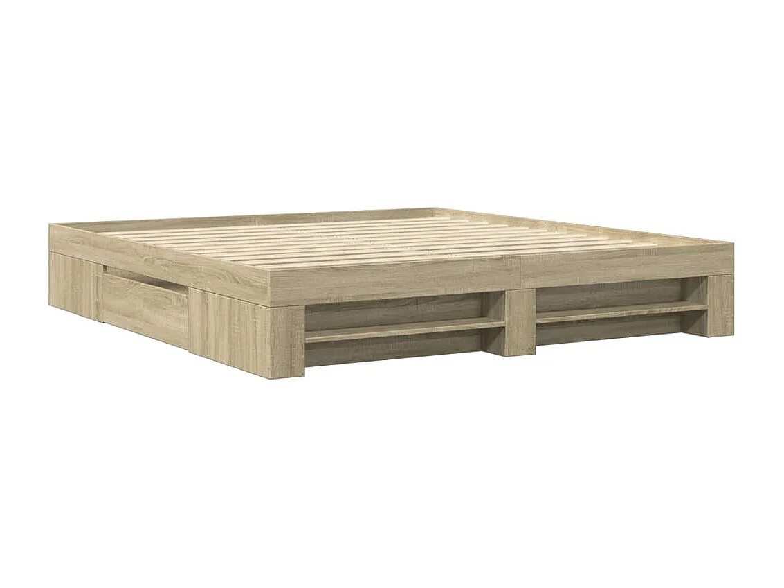 Cadre de lit sans matelas chêne  180x200 cm