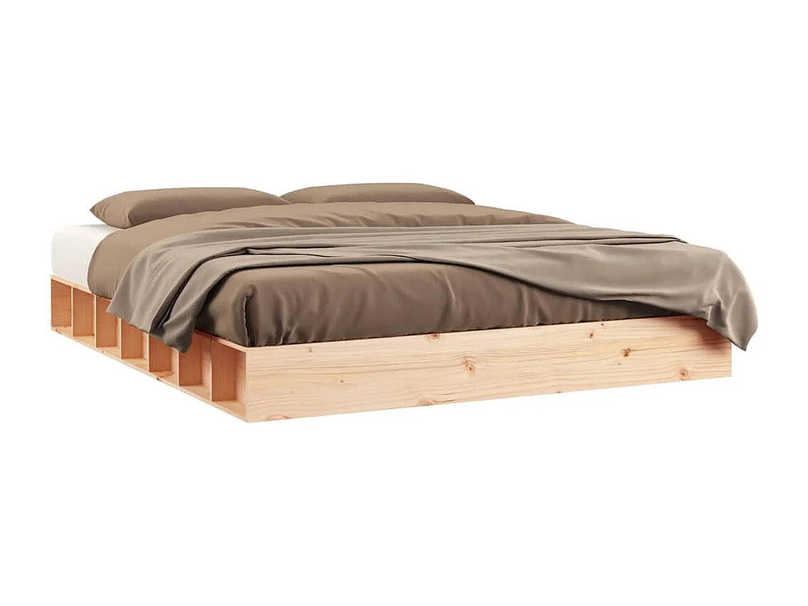 Cadre de lit sans matelas 200x200 cm bois massif