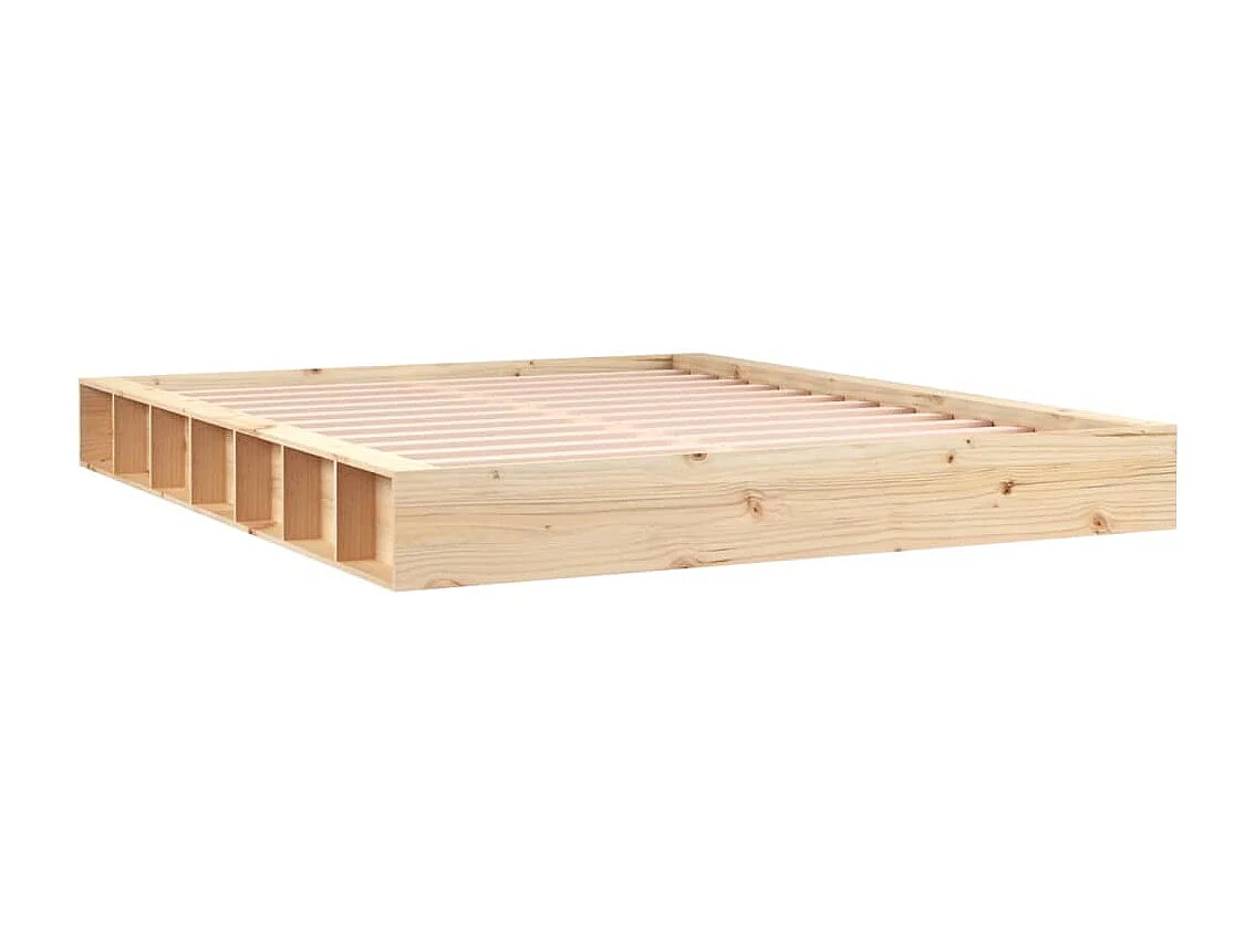 Cadre de lit sans matelas 200x200 cm bois massif