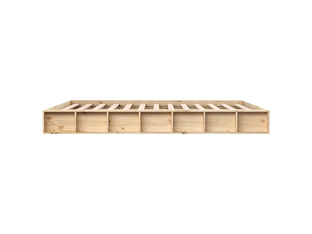 Cadre de lit sans matelas 200x200 cm bois massif