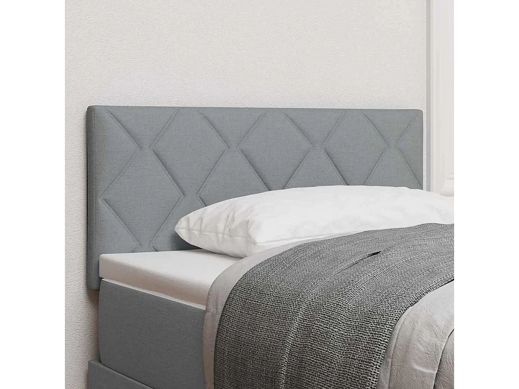 Tête de lit Gris clair 90 cm tissu