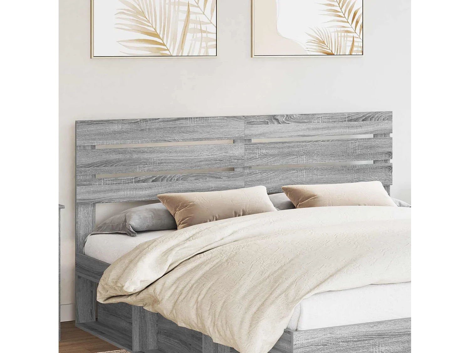 Tête de lit Gris  Bois d'ingénierie