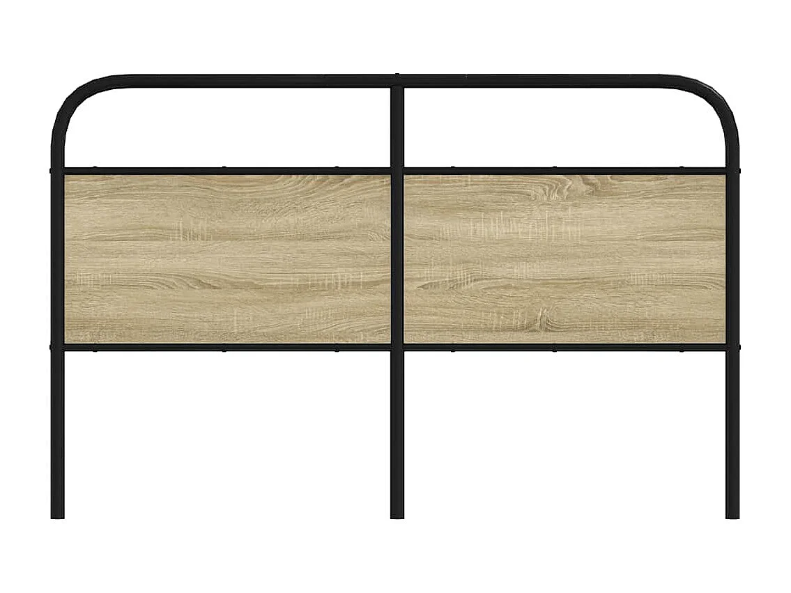 Tête de lit de remplacement chêne  160 cm acier et bois d'ingénierie