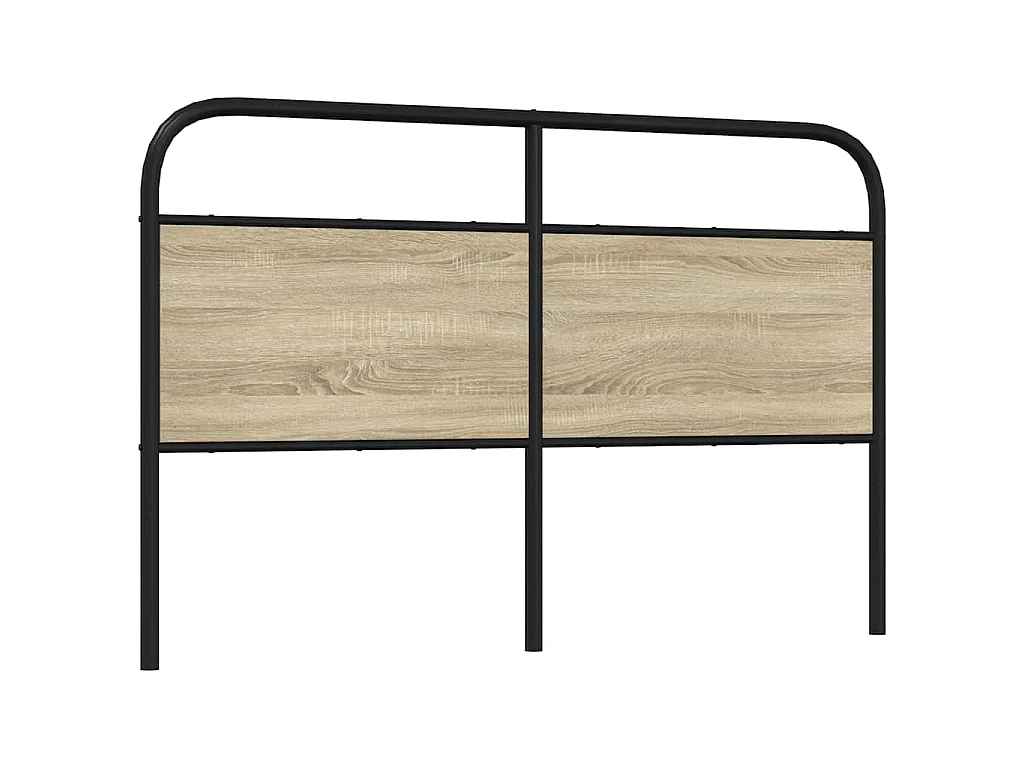 Tête de lit de remplacement chêne 160 cm acier et panneau de bois
