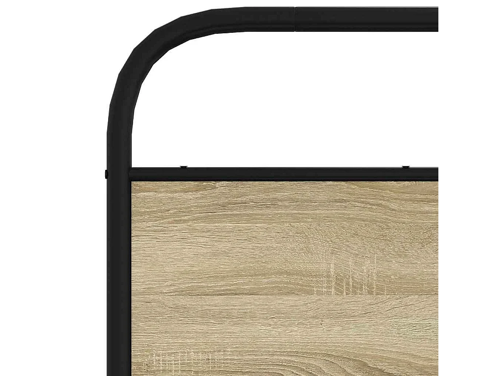 Tête de lit de remplacement chêne 160 cm acier et panneau de bois