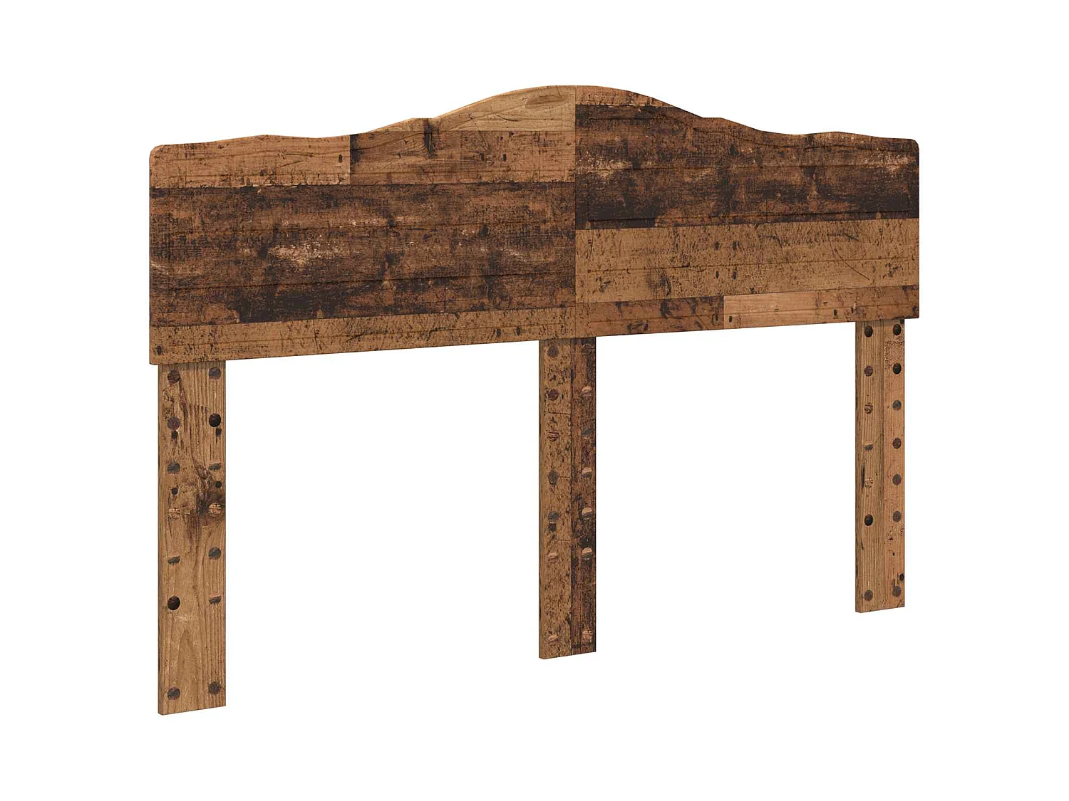 Cabecero de madera vieja con tablero de madera