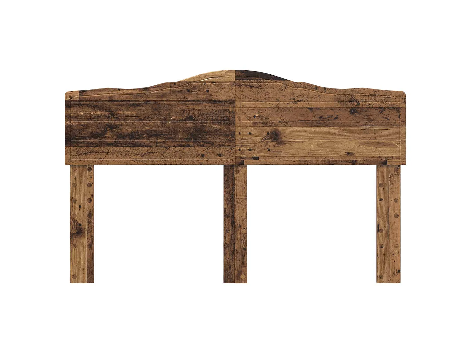 Cabecero de madera vieja con tablero de madera