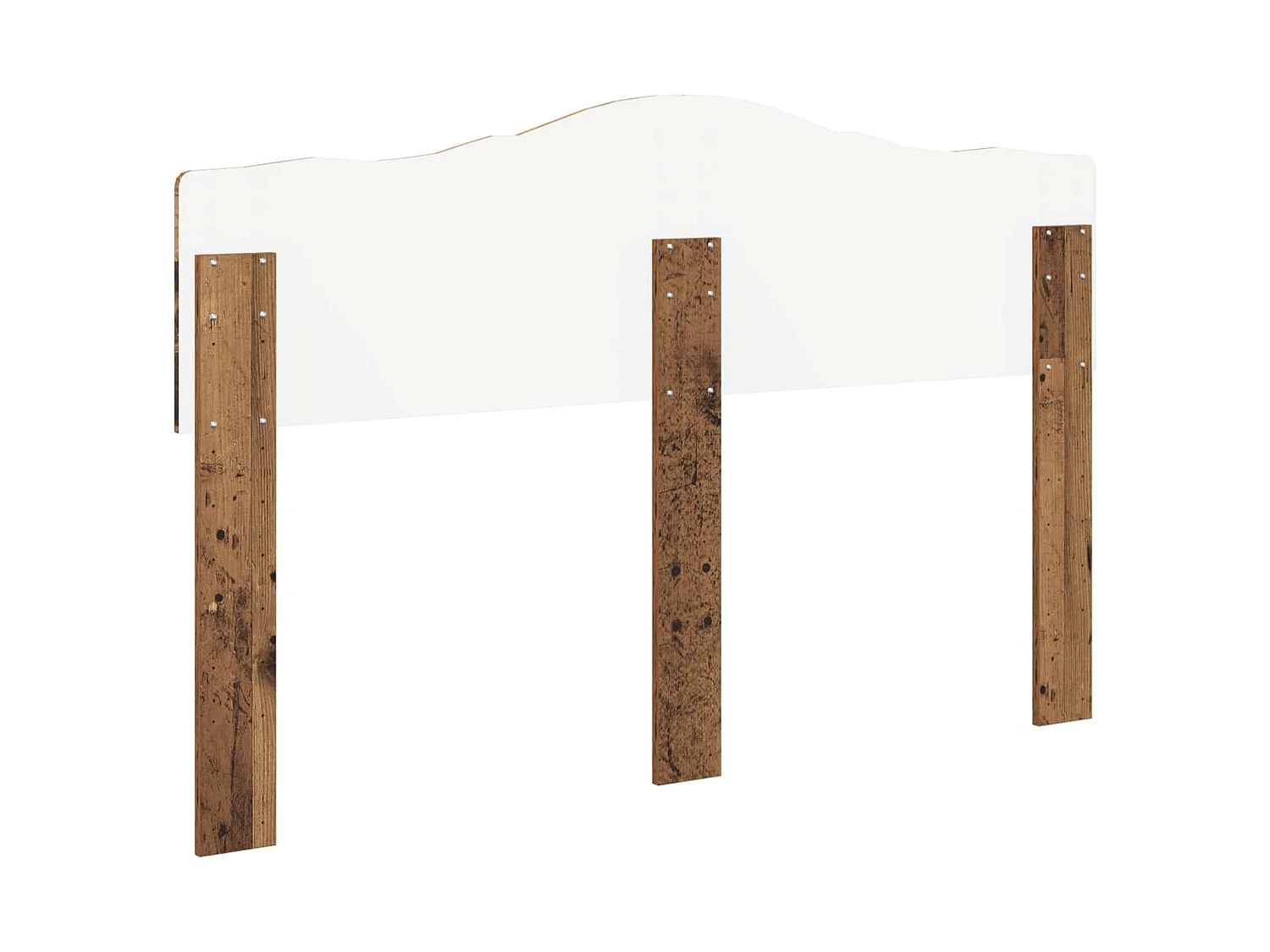 Cabecero de madera vieja con tablero de madera