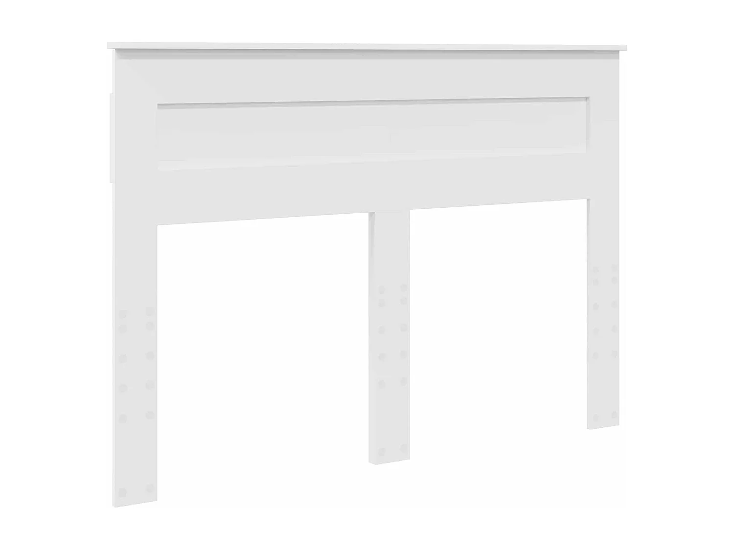 Tête de lit blanche en panneau de bois, pour la chambre