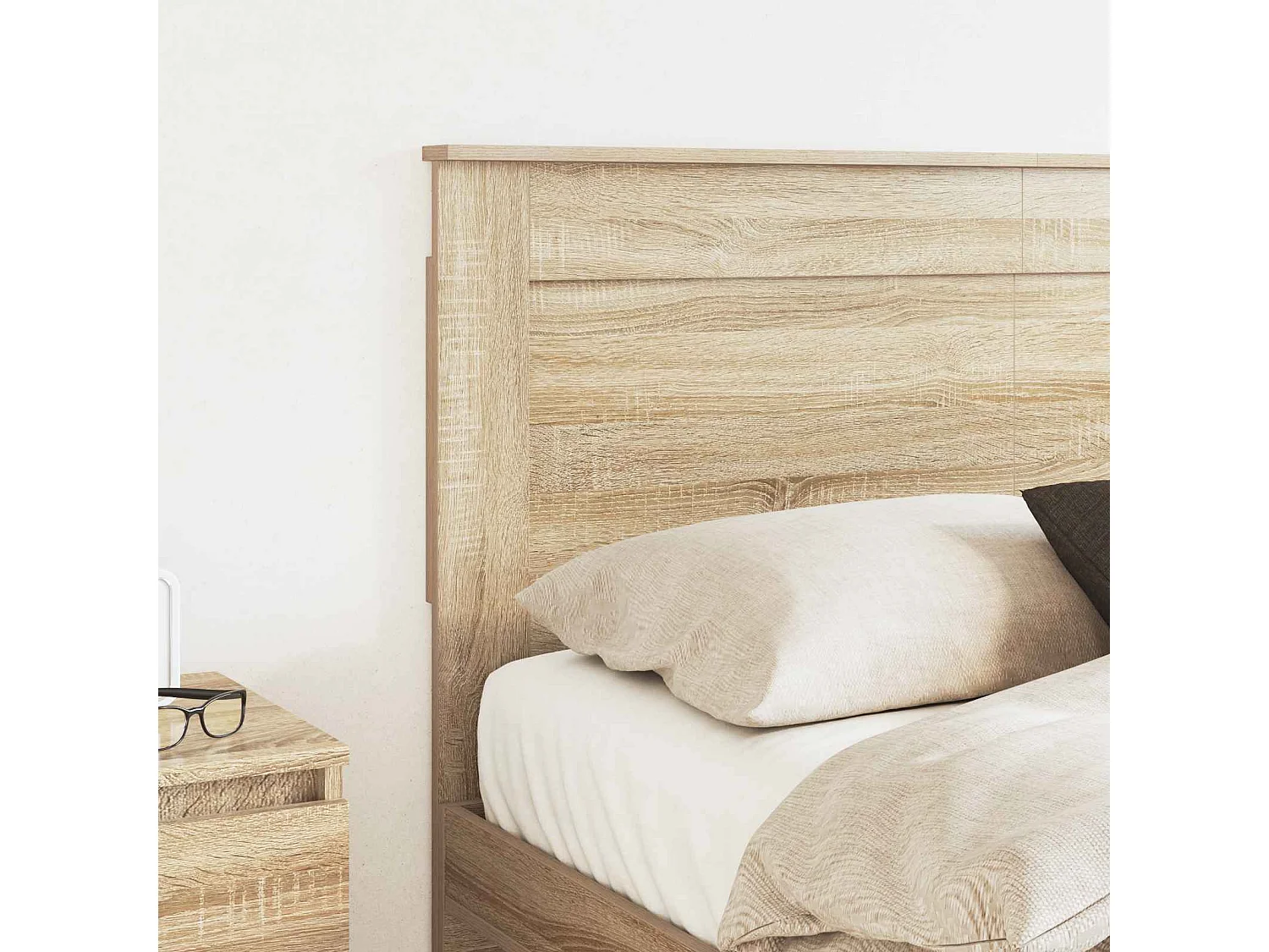 Tête de lit chêne en panneau de bois pour la chambre