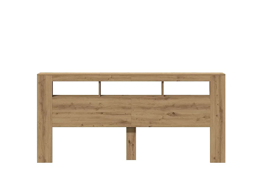 Tête de lit LED chêne artisanal 220 x 18,5 x 103,5 cm
