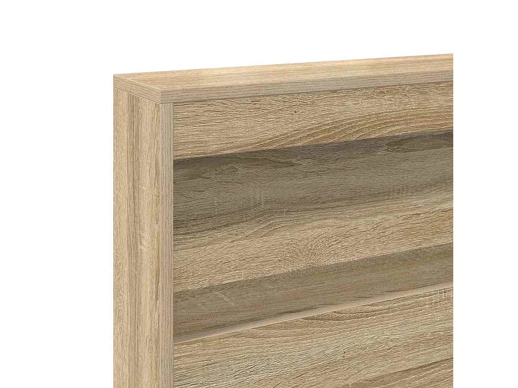 Cabecero con almacenamiento de tablero de madera roble