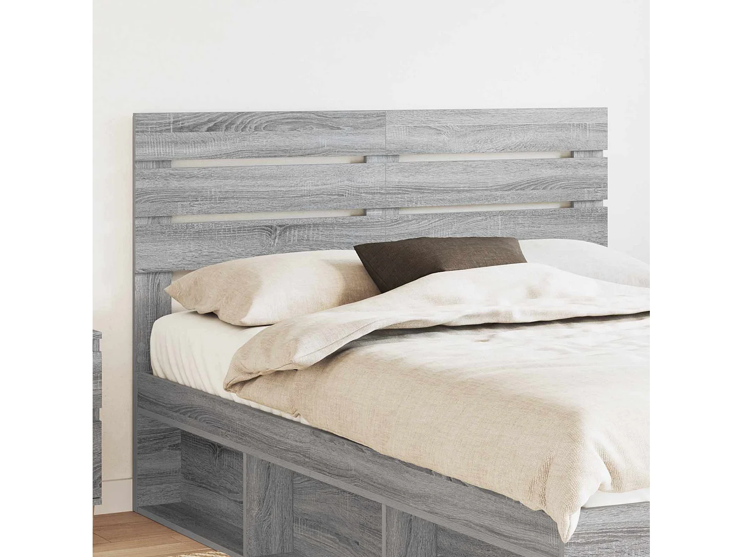 Tête de lit Gris  Bois d'ingénierie