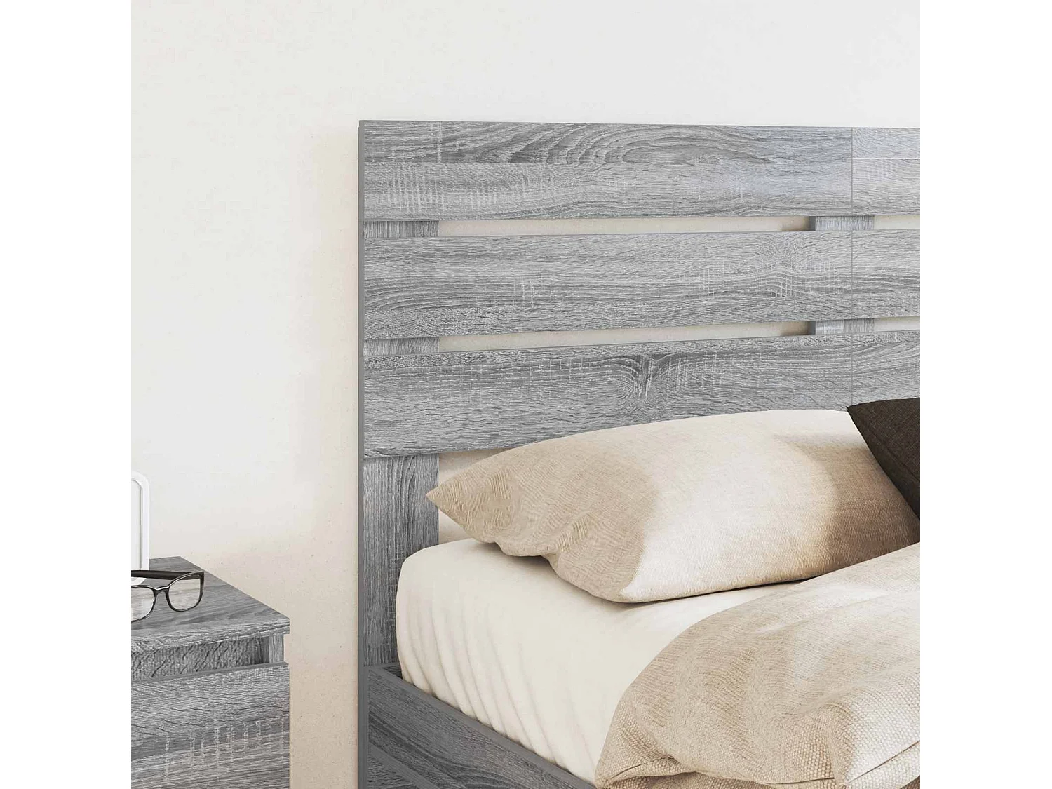 Tête de lit Gris  Bois d'ingénierie
