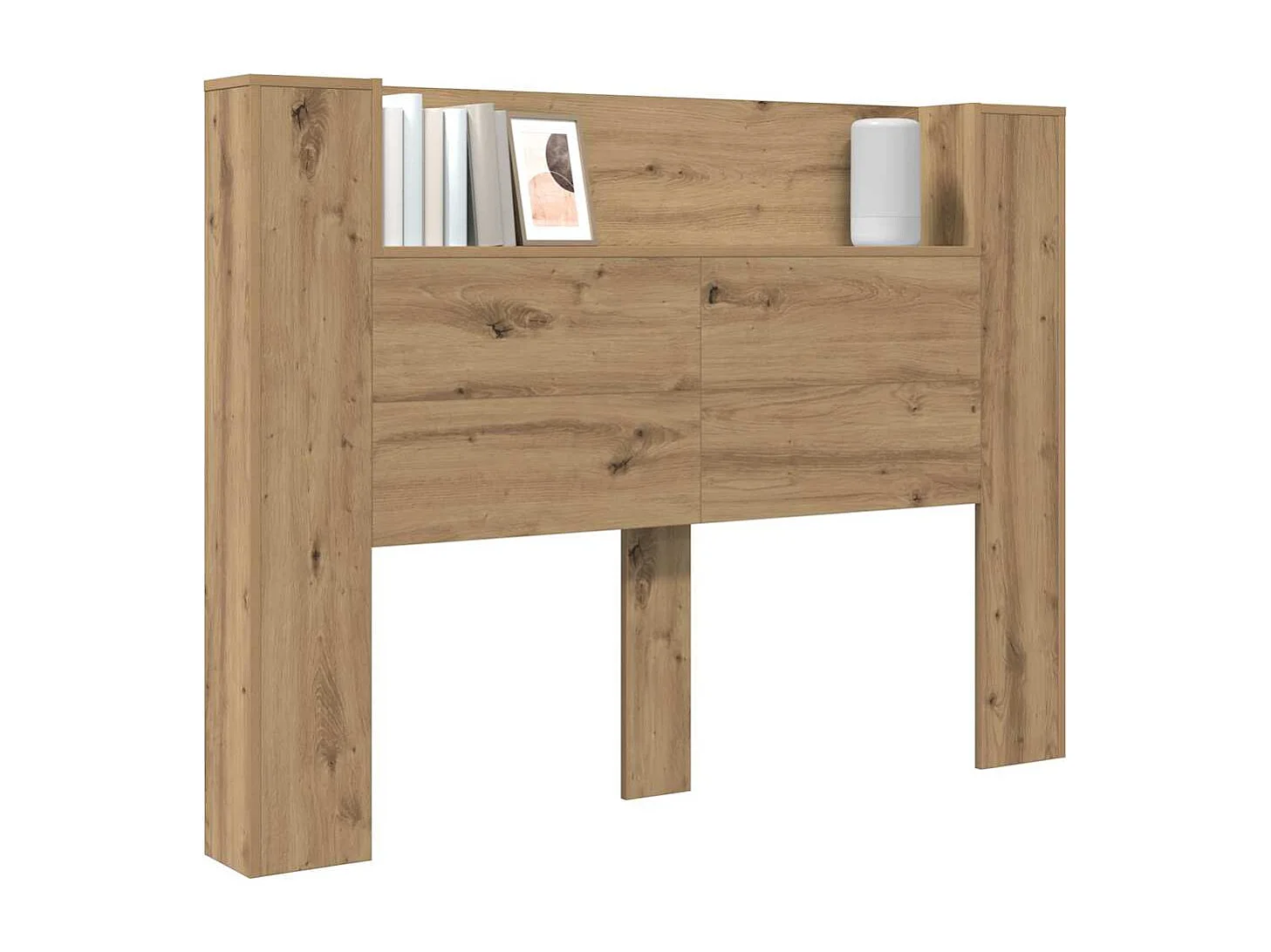 Tête de lit avec étagère Chêne artisanal 140 x 17 x 104,5 cm