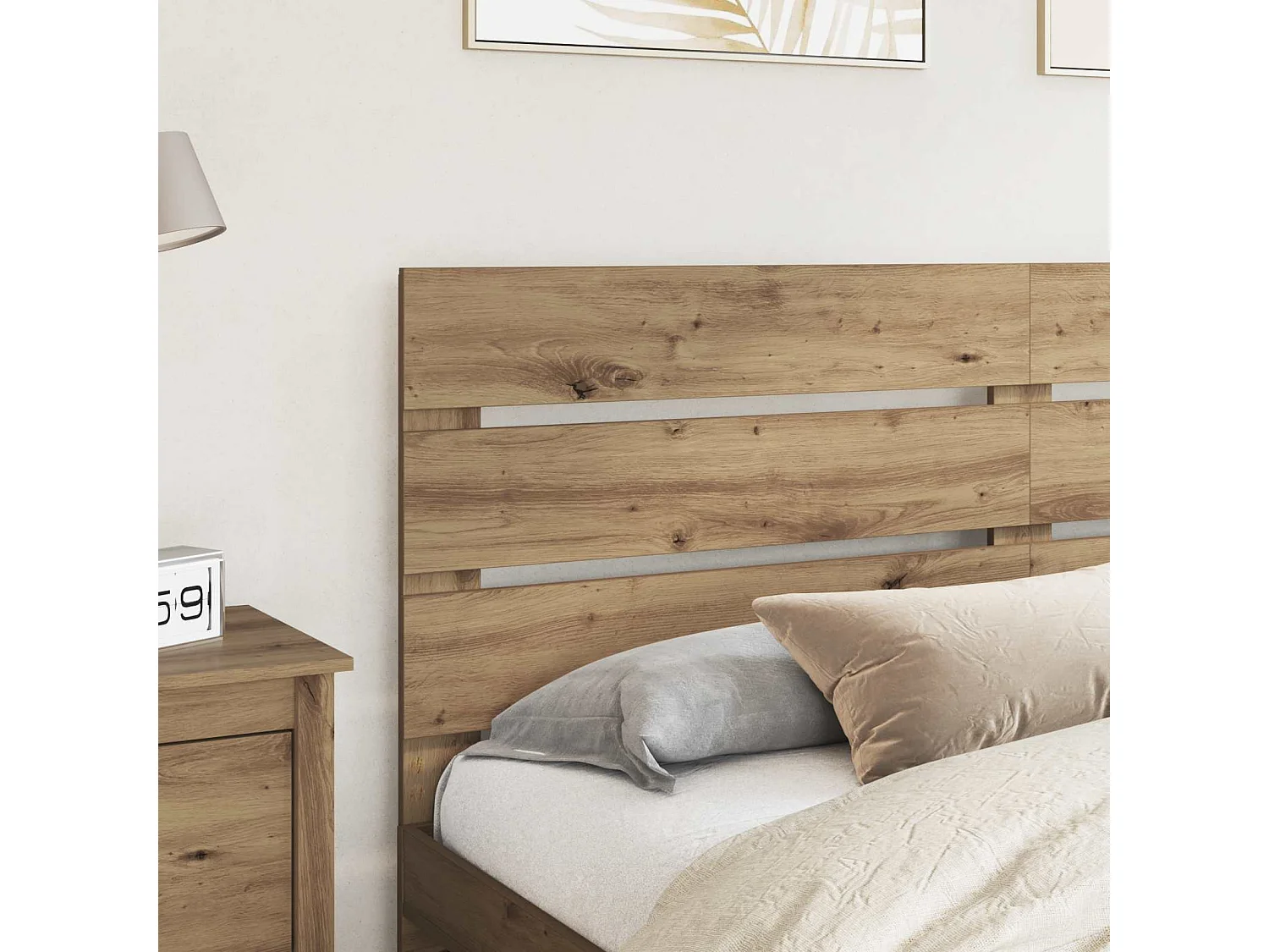 Tête de lit Chêne artisanal Bois d'ingénierie