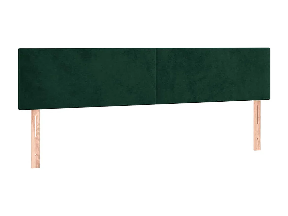 Têtes de lit Vert foncé 160x5x78/88 cm Velours