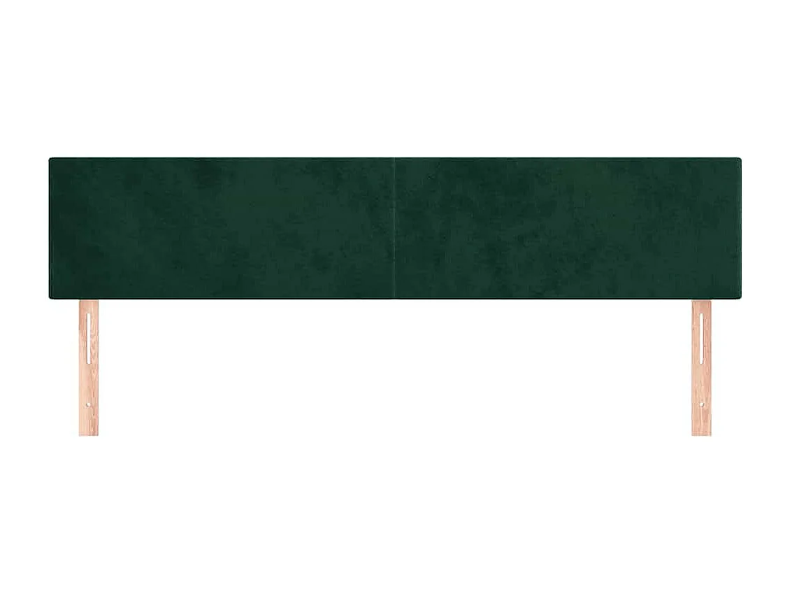 Têtes de lit Vert foncé 160x5x78/88 cm Velours