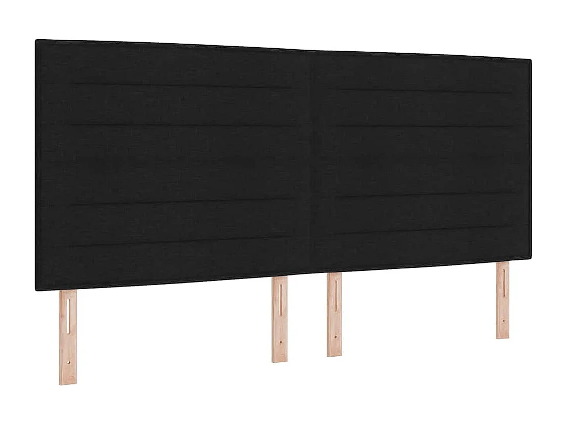 Cabecero negro de tela para dormitorio