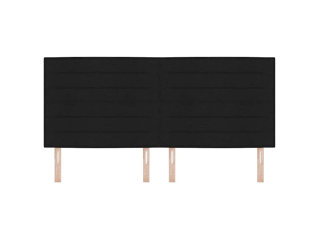 Cabecero negro de tela para dormitorio