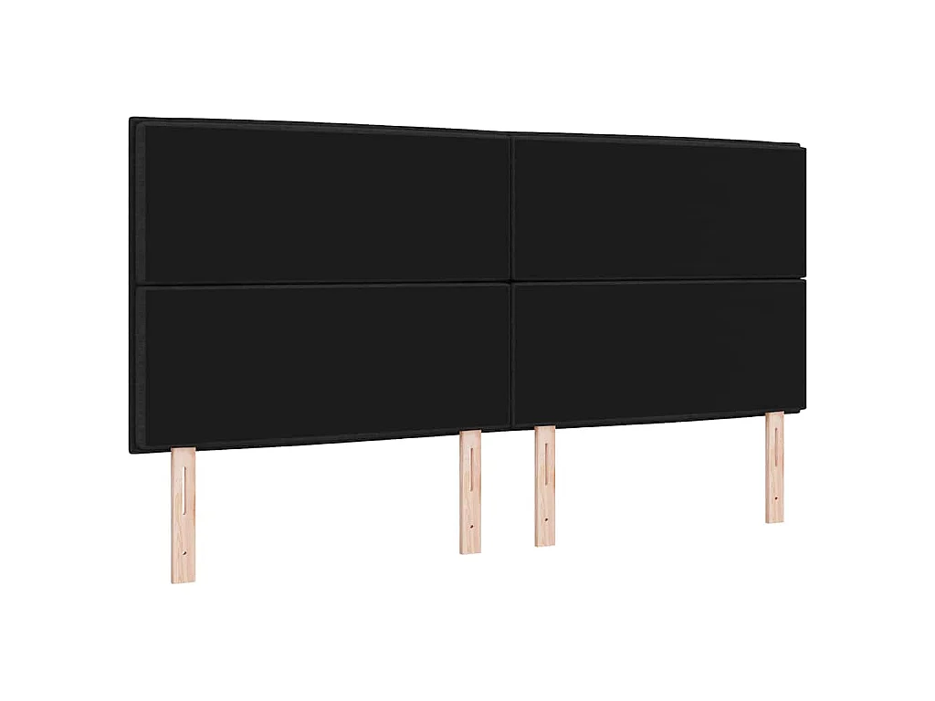 Cabecero negro de tela para dormitorio
