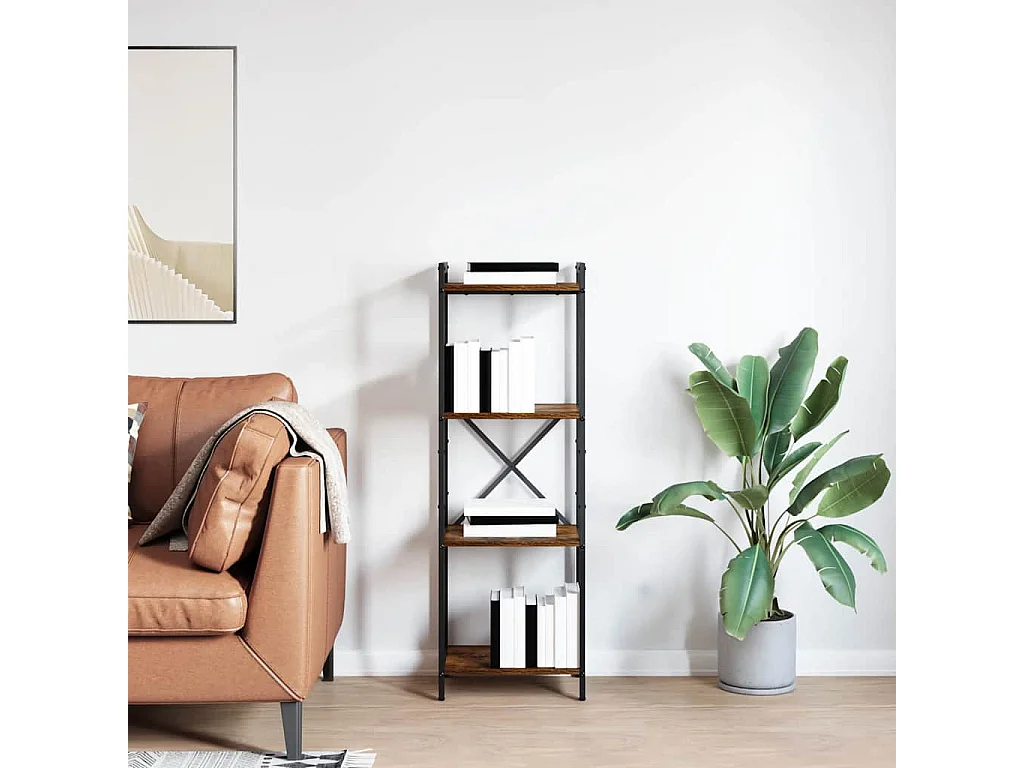 Estantería de libros de tablero de madera, 40 × 30 × 119 cm