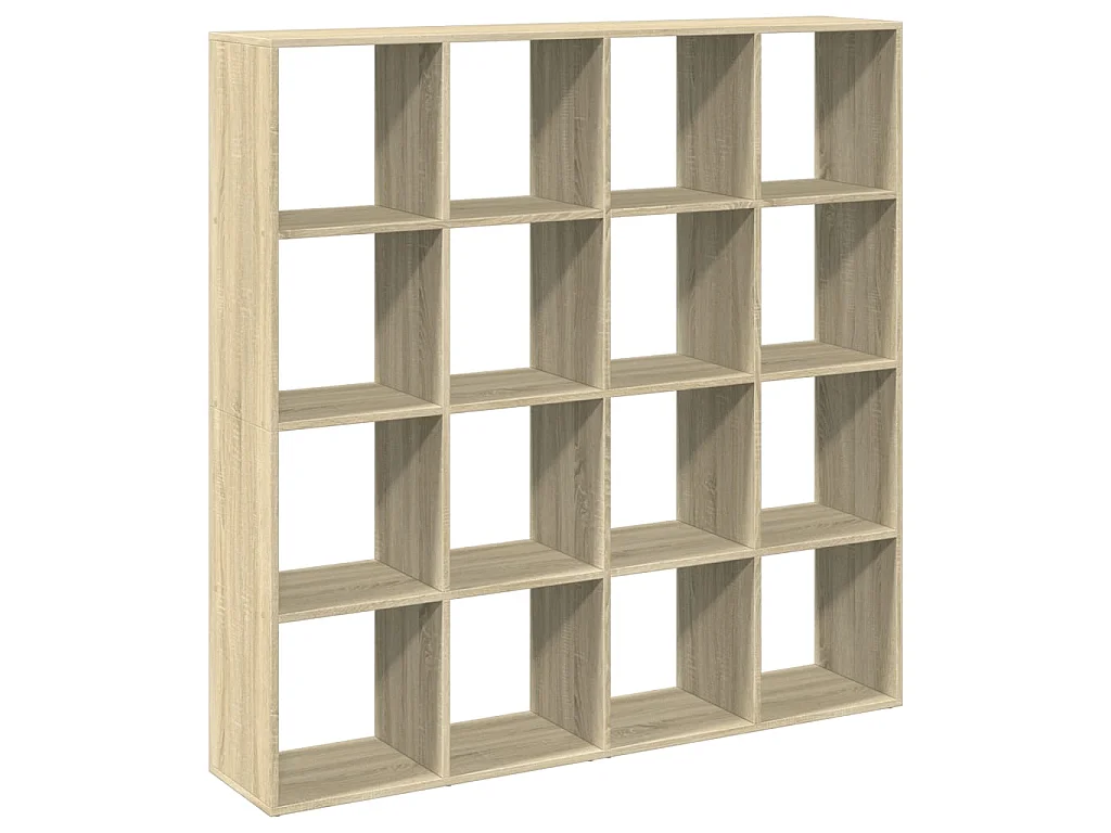 Estantería de tablero de madera roble 137,5 × 29 × 137,5 cm