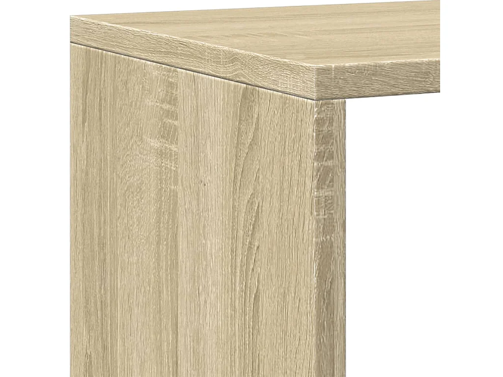 Estantería de tablero de madera roble 137,5 × 29 × 137,5 cm