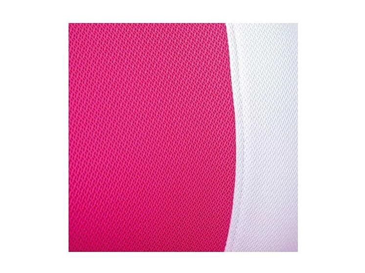 Chaise de Bureau Enfant Pivotante à Roulettes avec assise rembourrée, coloris Framboise / blanc - Longueur 52 x Profondeur 56 x Hauteur 103,5 cm