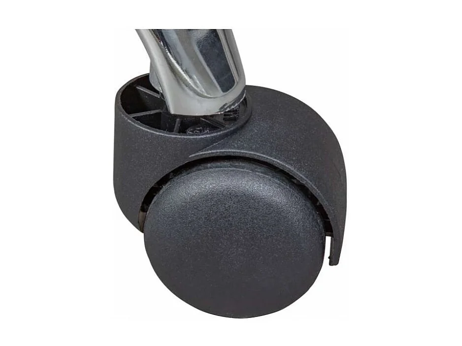 Tabouret chaise de Bureau Pivotant sur roulettes en Métal avec une Assise Blanche - Longueur 34 x Profondeur 34 x Hauteur 46 - 56 cm