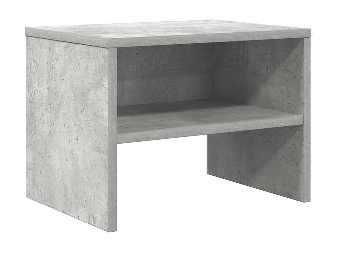 Table de chevet Gris béton 40x30x30 cm Bois ingénierie