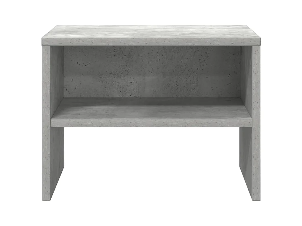 Table de chevet gris béton 40 x 30 x 30 cm panneau de bois