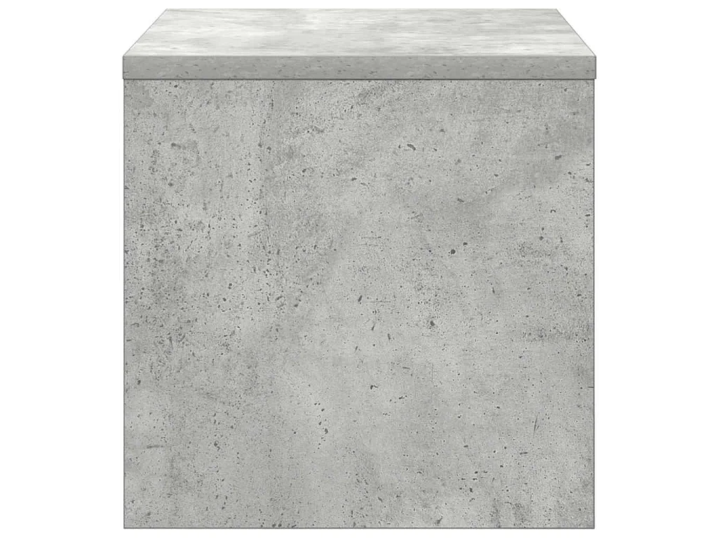 Table de chevet gris béton 40 x 30 x 30 cm panneau de bois