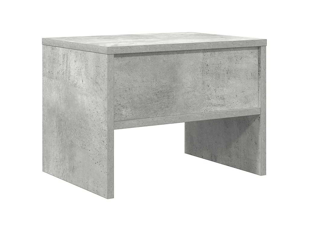 Table de chevet gris béton 40 x 30 x 30 cm panneau de bois