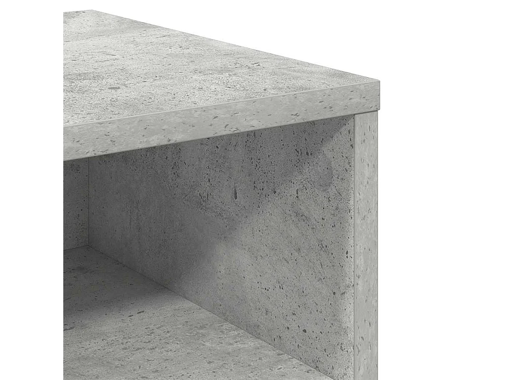Table de chevet gris béton 40 x 30 x 30 cm panneau de bois
