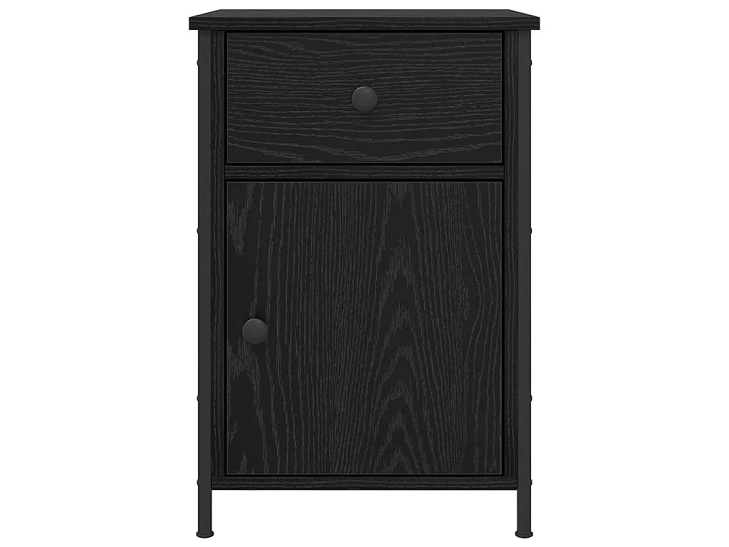 Lot de 2 tables de chevet chêne noir 40 x 42 x 60 cm