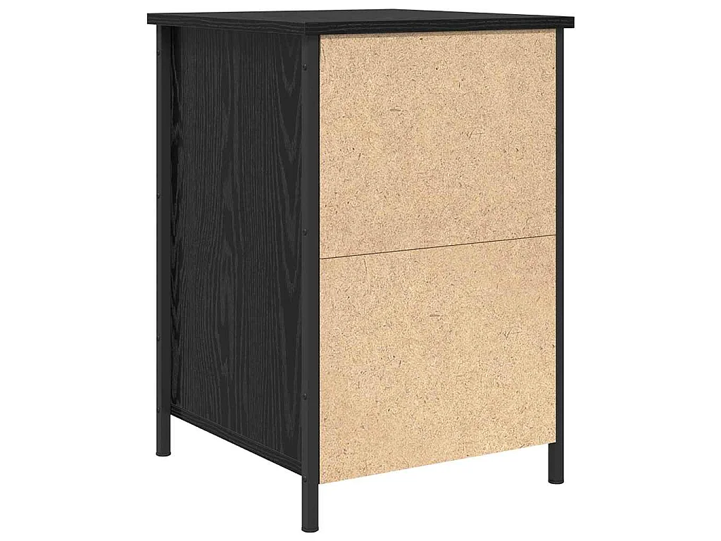 Lot de 2 tables de chevet chêne noir 40 x 42 x 60 cm